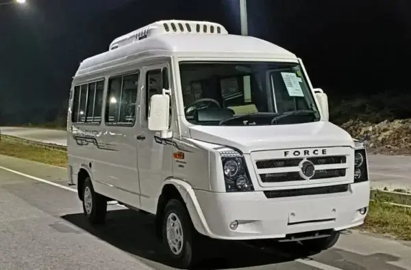 Tempo Traveller 13 seater front view